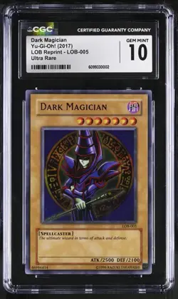 Dark Magician *CGC 10* Ultra Rare *LOB-005* 2017 Reprint * Yugioh - Image 1