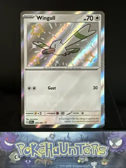Pokemon Card Wingull 203/091 Paldean Fates Baby Shiny Holo Rare Near Mint - Image 1