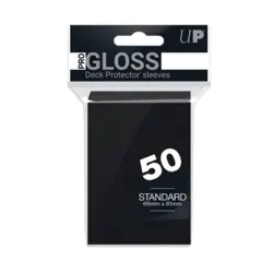 Ultra Pro Card Sleeves Standard Standard Card Sleeves - Black (50) New - Image 1
