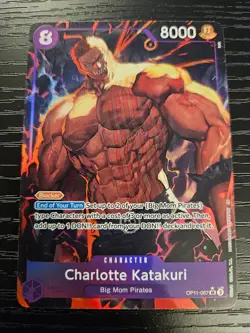 One Piece Charlotte Katakuri Alt Art (067) Card Divine Speed (OP11) Ungraded - Image 1