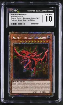 Slifer The Sky Dragon *CGC 10* Platinum Secret Rare *RA04-EN117* Yugioh - Image 1