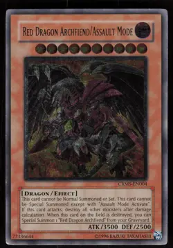 Red Dragon Archfiend/Assault Mode (UTR) CRMS-EN004 Ultimate Rare YU-GI-OH - Image 1