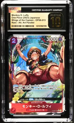 CGC 10 PRISTINE Japanese One Piece 2023 Monkey D. Luffy OP06-013 Alt Art R - Image 1