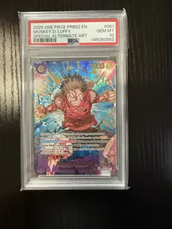 2025 One Piece Monkey.D.Luffy Eb02-061 (SP) The Best- Vol. 2 PSA 10 - Image 1