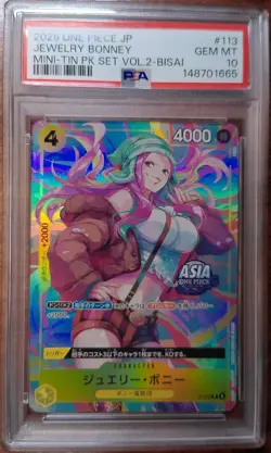 2025 One Piece JP Jewelry Bonney #113 PSA 10 Gem Mint Mini-Tin Vol.2 Bisai Promo - Image 1