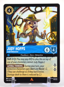 Disney Lorcana TCG Whispers in the Well Judy Hopps Lead Detective 150/204 Rare - Image 1