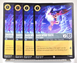 Disney Lorcana TCG Winterspell Darkwing Duck Crime Fighter 174/204 Common x4 - Image 1