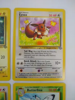 Vintage Pokemon Card Lot Pikachu Eevee Jigglypuff Butterfree Jungle WOTC 1999 - Image 3