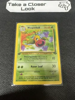 Weepinbell 1st Edtion Jungle Regular Pokemon Card 48/64 - EX - Image 2