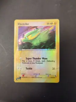 Electrike 53/109 EX Ruby & Sapphire Reverse Holo Pokemon Card TCG HP Damaged - Image 1