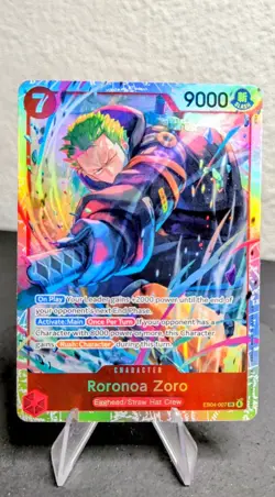 Roronoa Zoro EB04-007 SR One Piece Card Game Holo English NM - Image 1