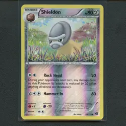 Pokemon TCG Shieldon 69/114 XY Steam Siege Reverse Holo Uncommon Card EN-LP 2016 - Image 1