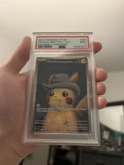 Pokemon Pikachu Van Gogh 085 S&V Promo Hat Grey Felt, PSA 9 - Image 2