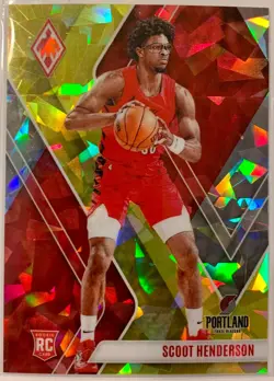 2023-24 Panini Phoenix Scoot Henderson Rookie Parallel #298 Blazers /175 - Image 1