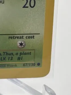 Bulbasaur 67/130 Base Set 2 (Seed Pokemon) Grass - Vintage WOTC - Image 5