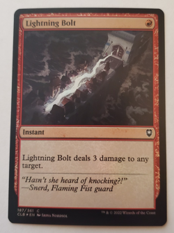 1x Lightning Bolt FOIL CLB Battle for Baldur's Gate MTG NM - Image 1
