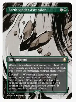 1x MTG Earthbender Ascension (Borderless) Avatar Rare Enchantment! NM Mint - Image 1