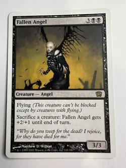 MTG Magic The Gathering Eighth 8th Edition Fallen Angel Rare LP - Image 1
