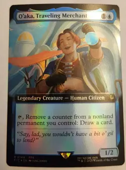 O'aka, Traveling Merchant (Extended Art) Commander: Final Fantasy Foil - Image 1