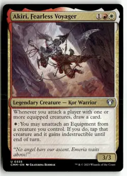 Akiri, Fearless Voyager 335 Uncommon Commander Masters Magic: The Gathering LP - Image 1