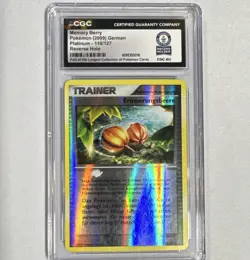 Memory Berry Pokemon Platinum 110/127 German Reverse CGC World Record 1 of 1 - Image 1