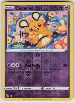 Dedenne 078/189 Uncommon Darkness Ablaze Pokemon Reverse Holo Near Mint - Image 1