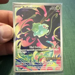 Pokemon TCG Bulbasaur 133/132 Illustration Rare Holo Mega Evolution Stamped - Image 1