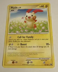 Plusle 28/100 Rare Majestic Dawn NM Pokemon Card - Image 1