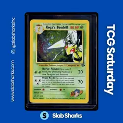 2000 POKEMON GYM CHALLENGE #9/132 KOGA'S BEEDRILL HOLO RARE - Image 1