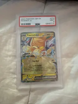 PSA 9 - 2023 S&V Obsidian Flames Pawmot ex 073/197 Double Rare Pokemon Card - Image 1