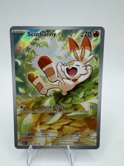 Pokemon TCG Scorbunny 225/217 Illustration Rare Holo Ascended Heroes NM - Image 1