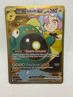 Pokemon TCG Ionos Bellibolt ex 188/159 Journey Together Gold Hyper Rare - Image 3