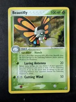 2005 Pokemon BEAUTIFLY #2/107 EX Deoxys Unlimtied Cosmos Holo Rare English - Image 1