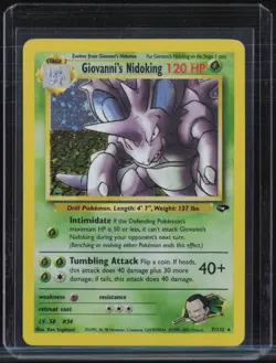 2000 Pokemon Gym Challenge Holo #7 Giovanni's Nidoking - Image 1