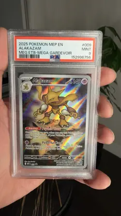 2025 POKEMON MEGA EVOLUTION ELITE TRAINER BOX ALAKAZAM PSA 9 - Image 1