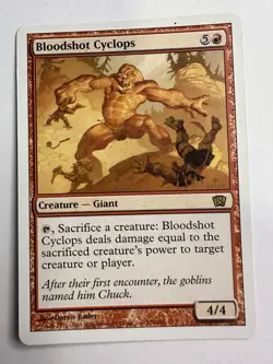 MTG Magic The Gathering Eighth 8th Edition Bloodshot Cyclops Rare LP - Image 1