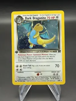 Dark Dragonite - 1st Edition Holo - 5/82 Team Rocket - Pokemon TCG - 2000 - WOTC - Image 1