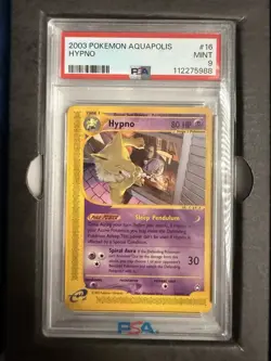 Pokemon Hypno 016/147 Aquapolis Rare Regular English (2002) Stage 1 - Image 2