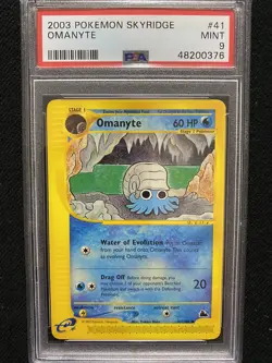 2003 Pokemon Skyridge Omanyte 41/144 PSA 9 Mint - Image 1