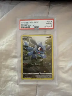 Pokemon PSA 8 Riolu #GG26 Full Art Crown Zenith 2023 English - Image 1