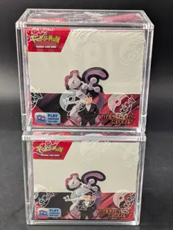 Lot (2) Pokemon SV10 Destined Rivals English Booster Boxes Sealed w/ Acrylic - Image 1