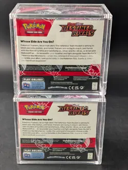 Lot (2) Pokemon SV10 Destined Rivals English Booster Boxes Sealed w/ Acrylic - Image 2
