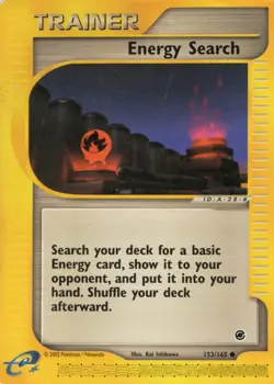 ~*~ TRAINER - ENERGY SEARCH ~ 2002 Pokemon Expedition Base Set ~ #153/165 ~*~ - Image 1