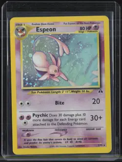 2001 Pokemon Neo Discovery Holo #1 Espeon - Image 1