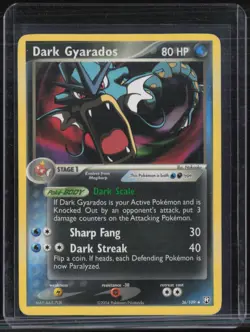 2004 Pokemon EX Team Rocket Returns #26 Dark Gyarados - Image 1