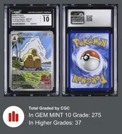 Pokemon TCG: CGC 10 Alolan Dugtrio Illustration Rare Surging Sparks Holo CGC 10 - Image 4