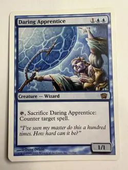 MTG Magic The Gathering Eighth 8th Edition Daring Apprentice Rare LP - Image 1