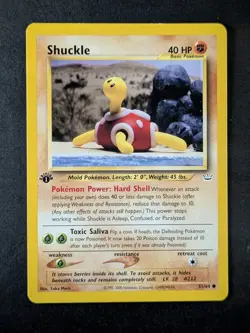 2001 Pokemon SHUCKLE #51/64 Neo Revelation 1st Edition Unlimited Common English - Image 1