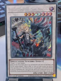 YuGiOh! Ecclesia And The Dark Dragon BPRO-EN041 Secret Rare 1st Ed - Image 1