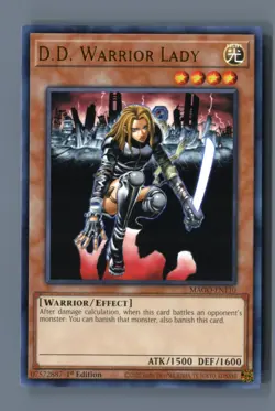 D.D. Warrior Lady MAGO-EN110 Rare Maximum Gold Yu-Gi-Oh Lightly Played - Image 1